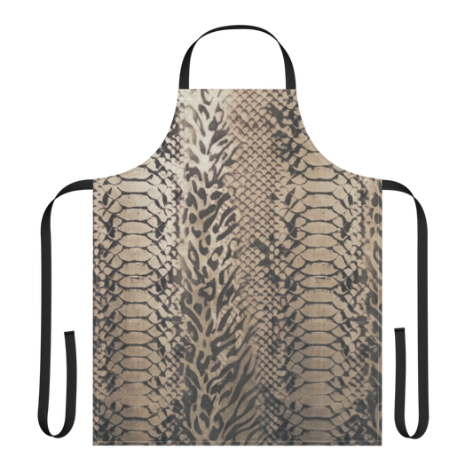 Neutral Snake Skin Strap Apron