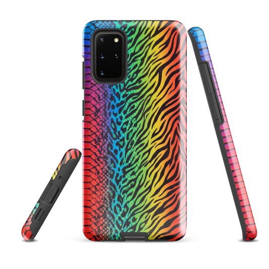 Vibrant Rainbow Snake Skin Zebra & Leopard Print Tough Case for Samsung