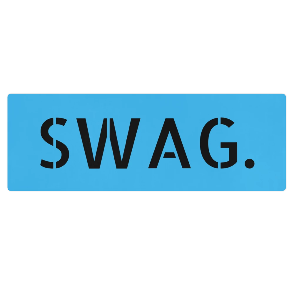 Black & Blue Swag Era Print Yoga & Pilates Wellness Mat