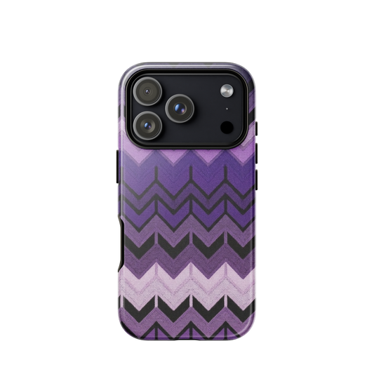 Purple Chevron Tough Case for iPhone®