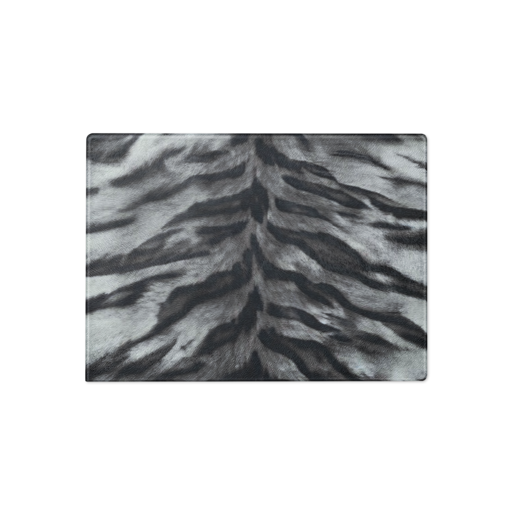 Gray Tiger Print Glass Cutting & Charcuterie Board