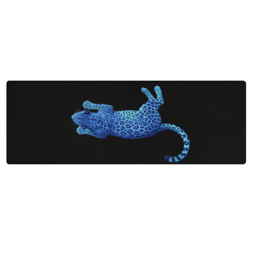 Blue Leopard Print Grounding Spirtual Yoga & Pilates Mat