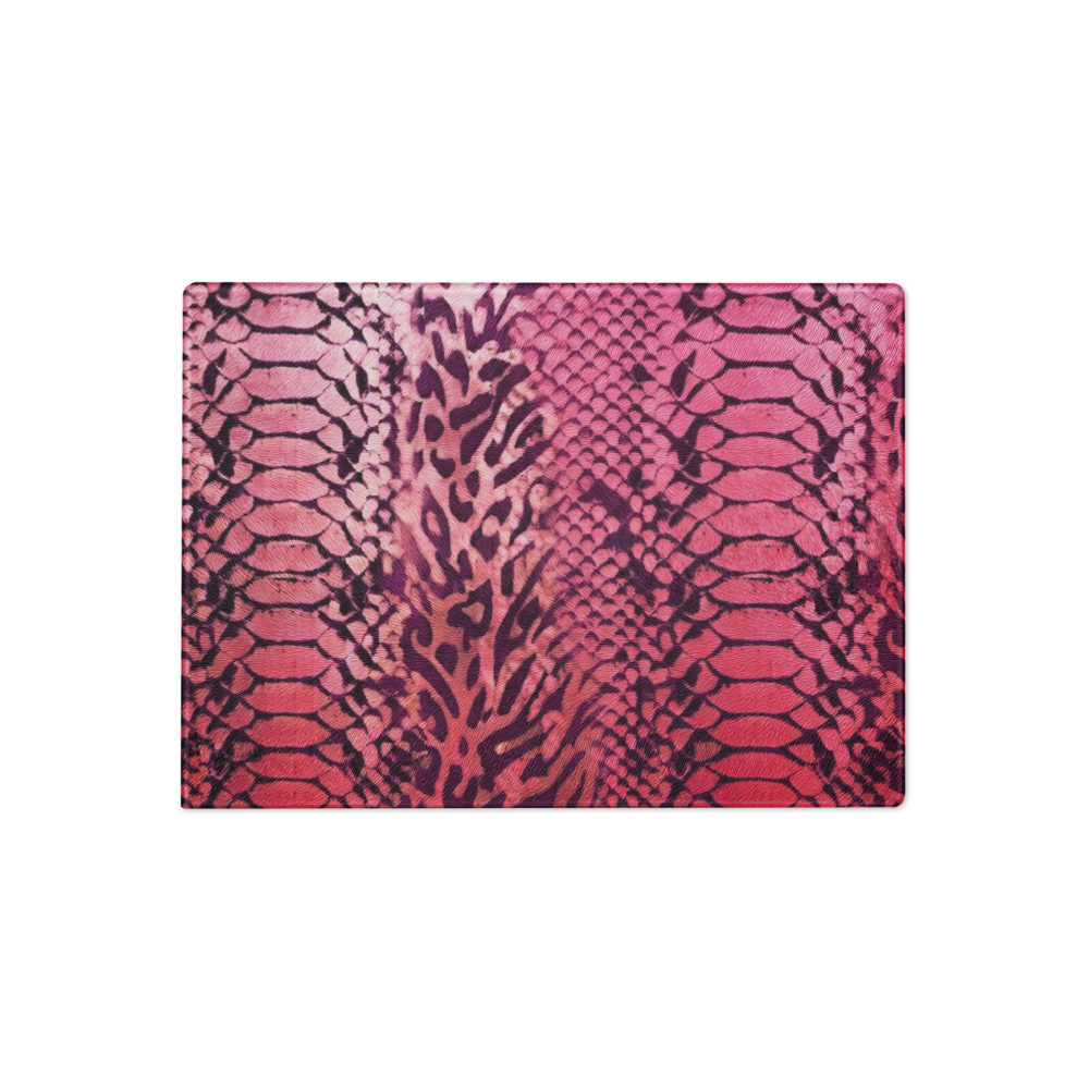 Pink Snake Skin & Leopard Print Glass Cutting & Charcuterie Board
