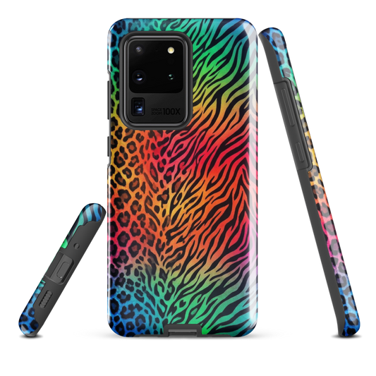 Rainbow Leopard & Zebra print Tough Case for Samsung