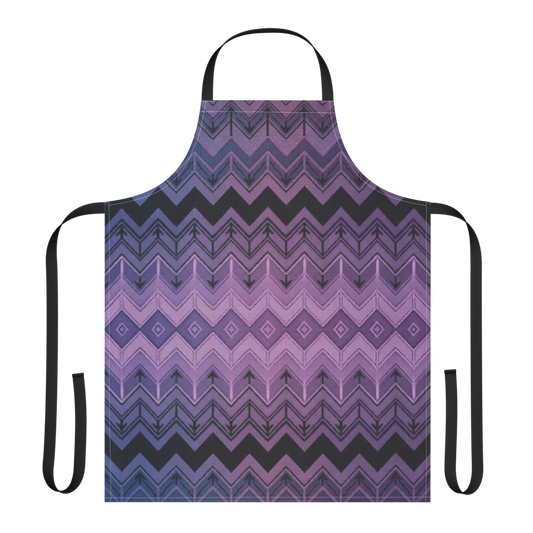 Purple & Blue Chevron Strap Apron
