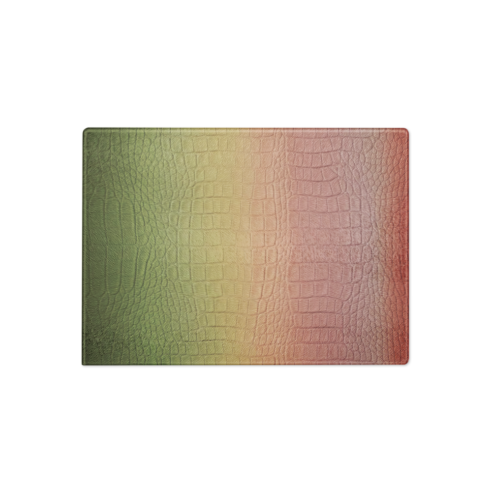 Strawberry Matcha-Style Crocodile Glass Cutting Board