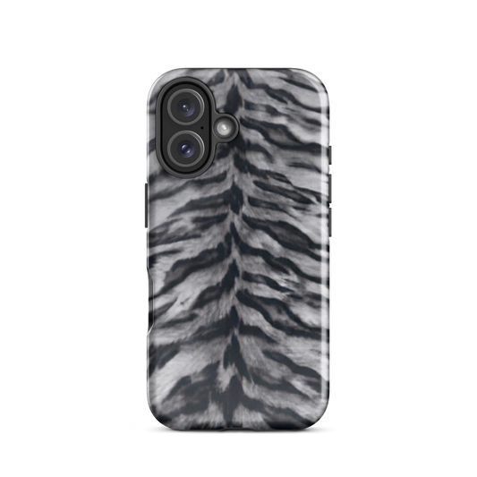 Gray Tiger Print Tough Case for iPhone®
