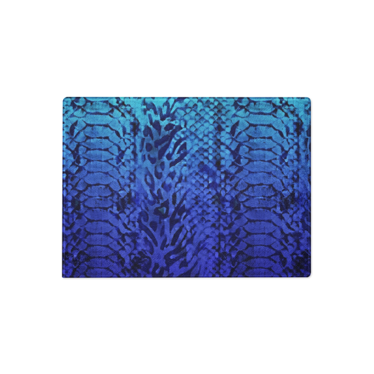 Blue Snake Skin & Leopard Print Glass Cutting & Charcuterie Board