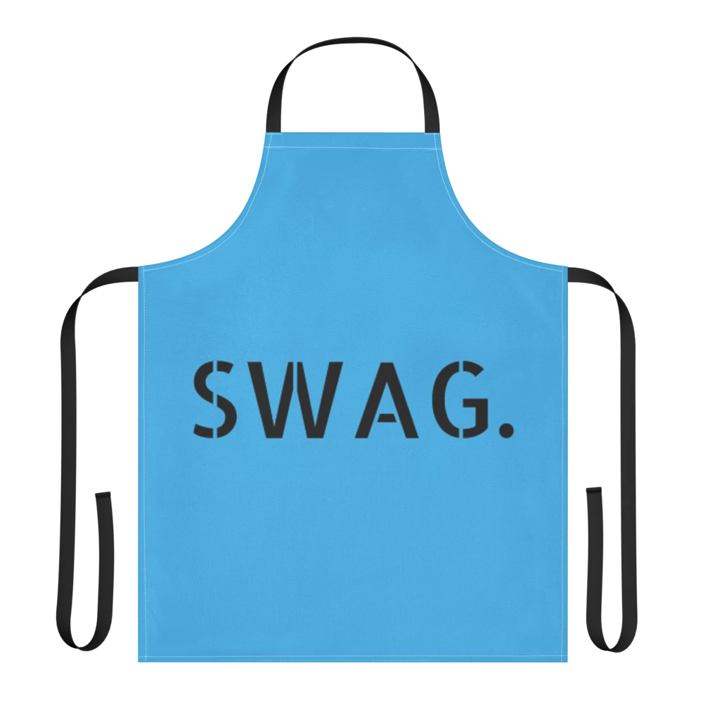 Black & Blue Swag Era Print Strap Apron for Baking/Cooking and Painters
