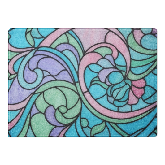 Stained Glass Patterned Glass Cutting Board