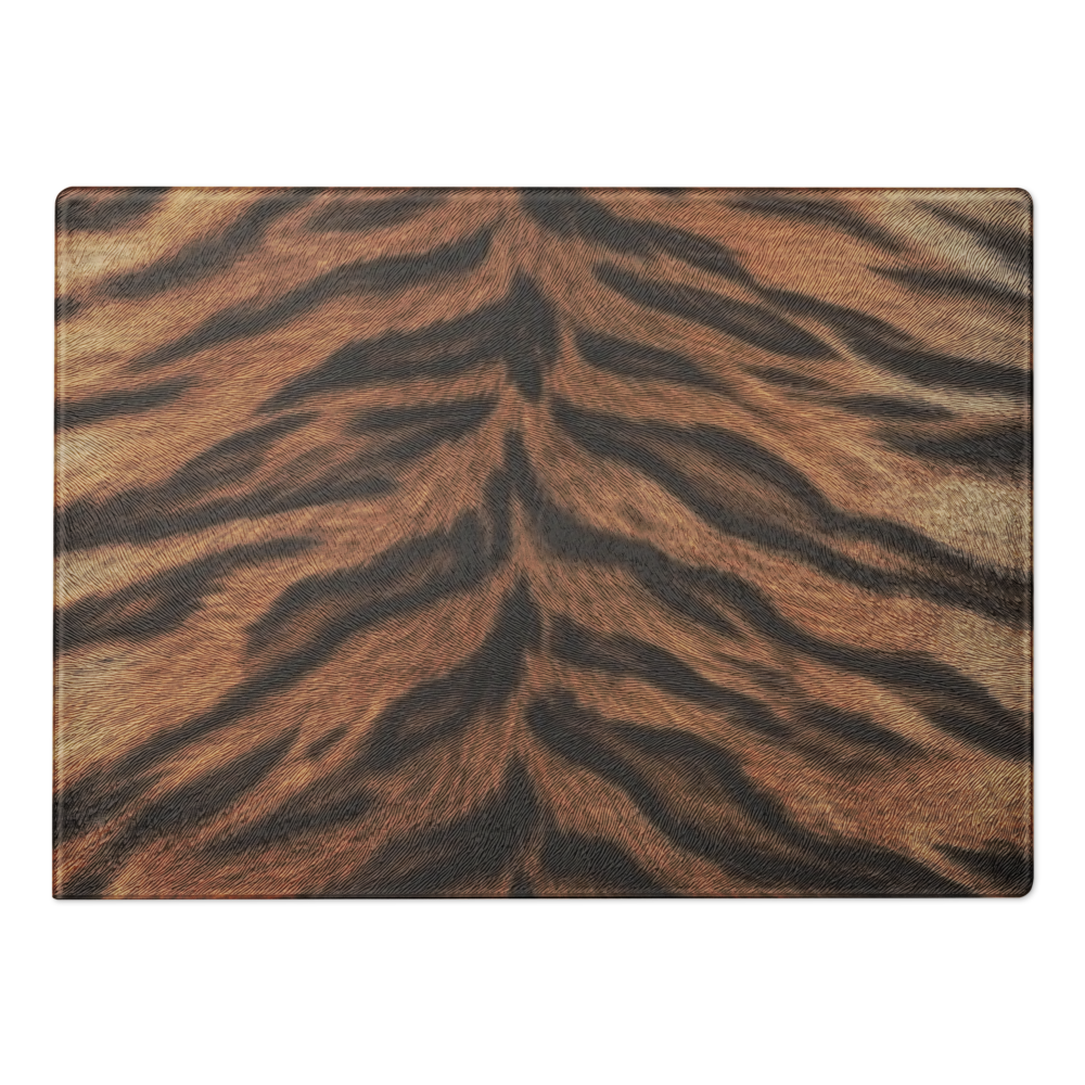 Tiger Print Glass Cutting & Charcuterie Board