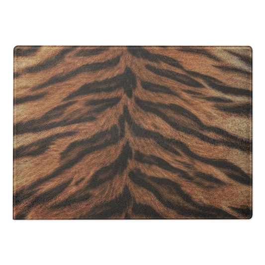 Tiger Print Glass Cutting & Charcuterie Board