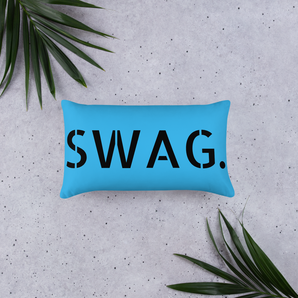 Black & Blue Swag Era Basic Pillow