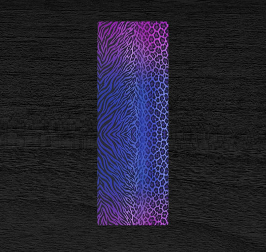 Blue & Purple Zebra & Leopard Print Pilates Yoga Mat