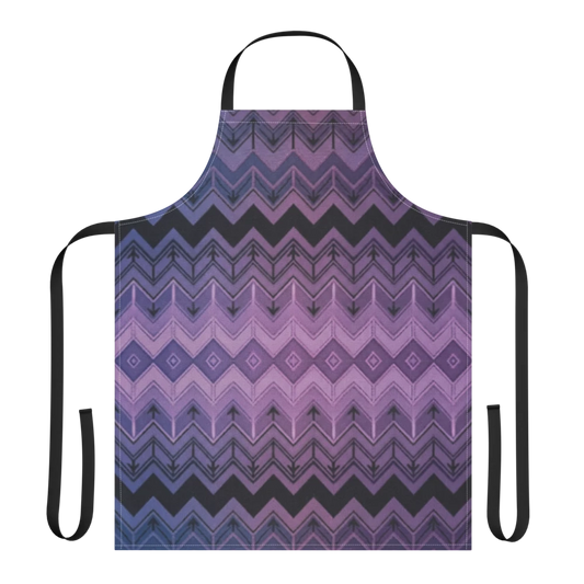 Purple & Blue Chevron Strap Apron