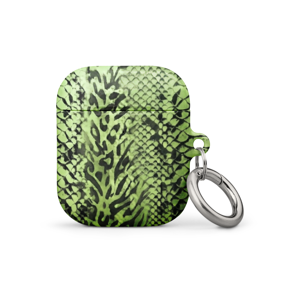 Green Snake Skin & Leopard Print Case for AirPods®