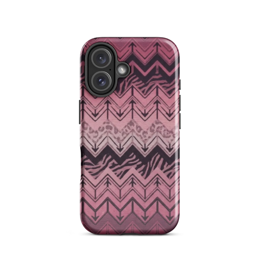 Pink Chevron Zebra & Leopard Print Tough Case for iPhone®