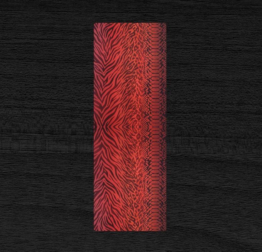 Red Leopard & Zebra Print Pilates Yoga Mat