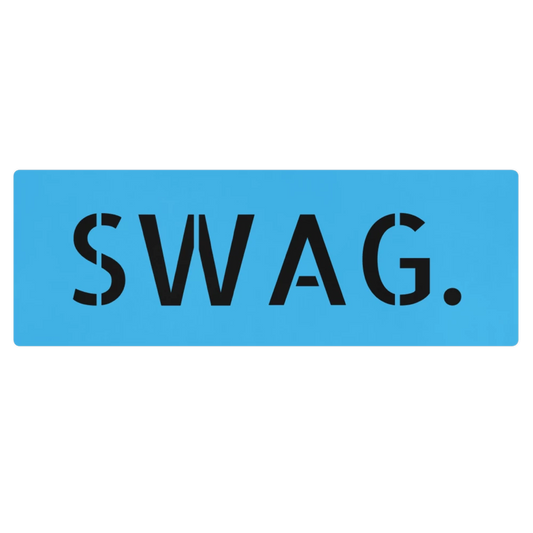 Black & Blue Swag Era Print Yoga & Pilates Wellness Mat