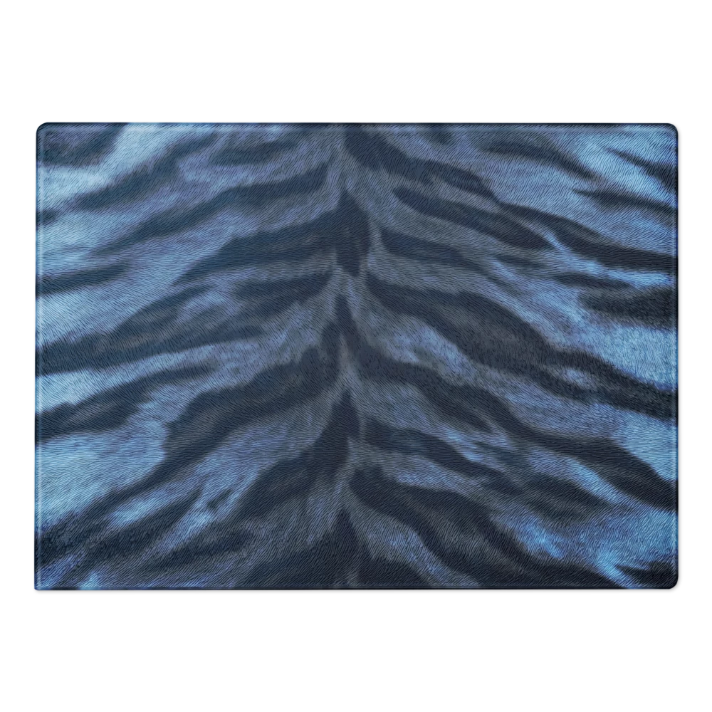 Blue Tiger Print Glass Cutting & Charcuterie Board