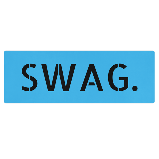 Black & Blue Swag Era Print Yoga & Pilates Wellness Mat