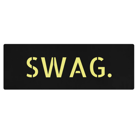 Black & Yellow Swag Era Print Yoga & Pilates Wellness Anti-Slip Mat