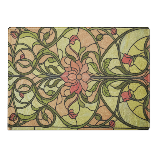 Stained Glass Patterned Glass Cutting Board