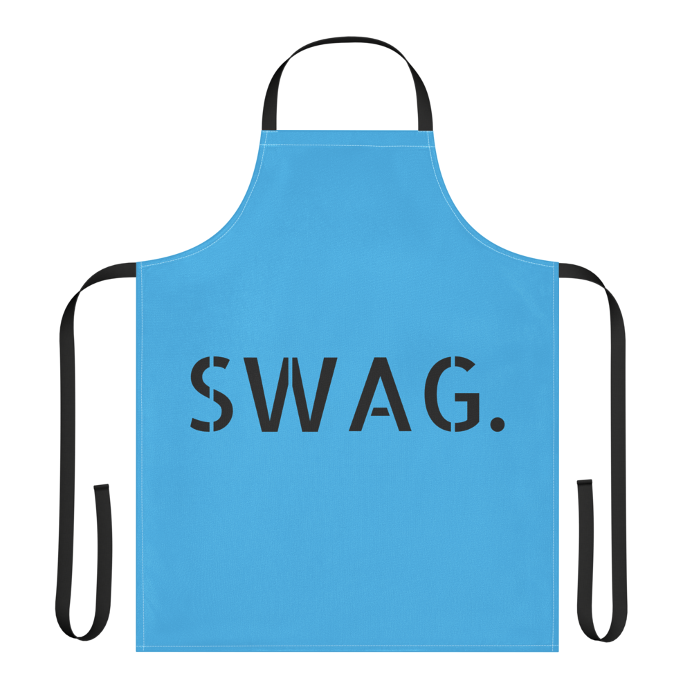 Black & Blue Swag Era Print Strap Apron for Baking/Cooking  and Painters