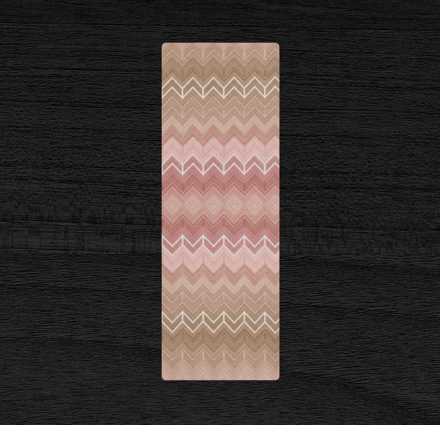 Muave Neutral Toned Chevron Pilates Yoga Mat