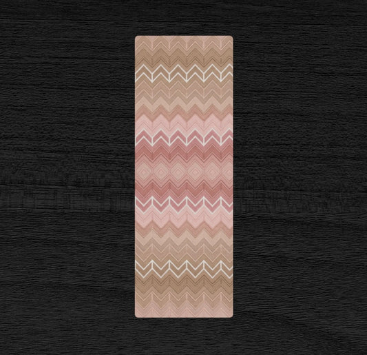 Muave Neutral Toned Chevron Pilates Yoga Mat
