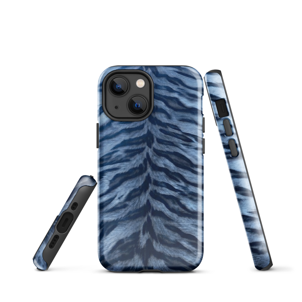 Blue Tiger Print Tough Case for iPhone®