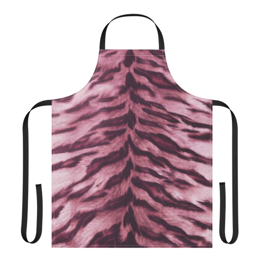 Pink Tiger Print Strap Apron