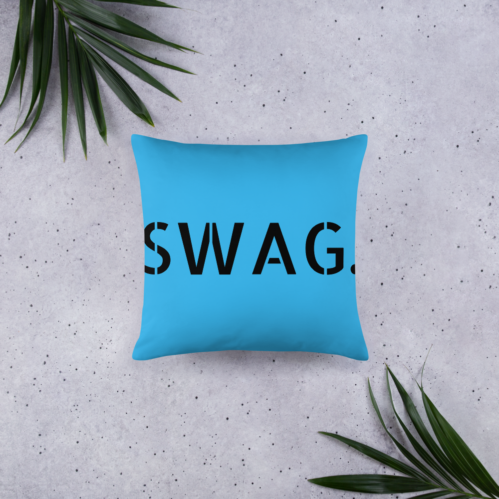 Black & Blue Swag Era Basic Pillow