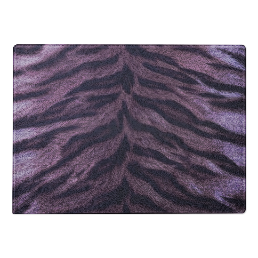 Purple Tiger Print Glass Cutting & Charcuterie Board