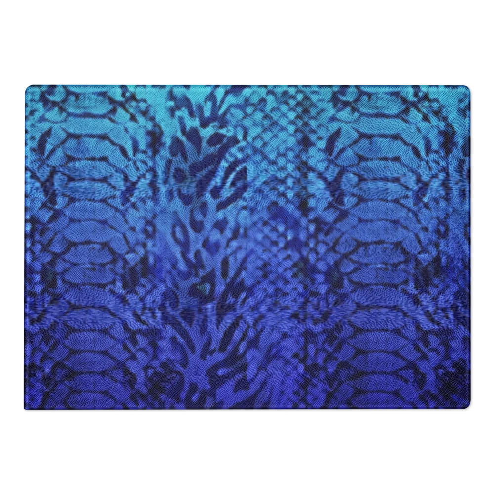 Blue Snake Skin & Leopard Print Glass Cutting & Charcuterie Board