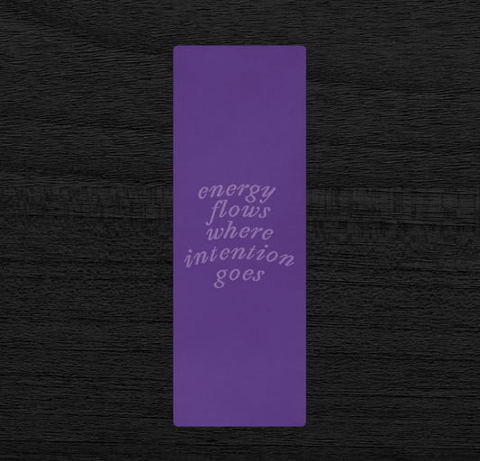 Energy Flows Where Intention Goes Purple Pilates Yoga Mat