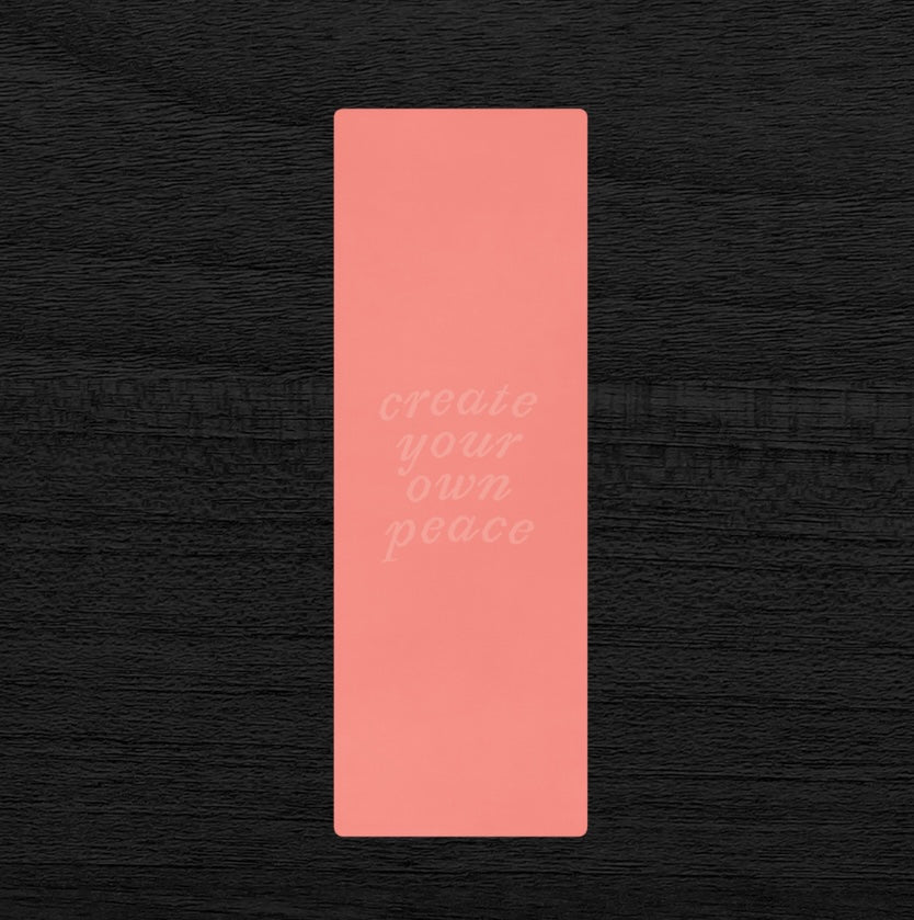 Create Your Own Peace Coral Pilates Yoga Mat