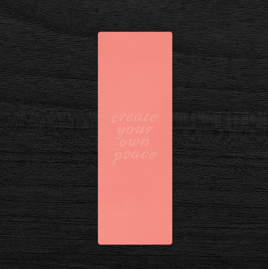 Create Your Own Peace Coral Pilates Yoga Mat