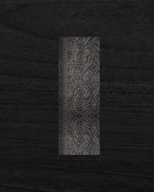 Dark Gray Zebra & Leopard Print Pilates Yoga Mat
