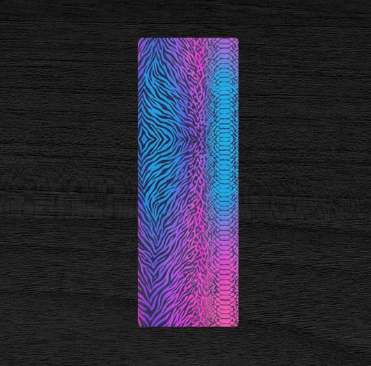 Neon Pink & Purple Snake Skin & Leopard Print Pilates Yoga Mat