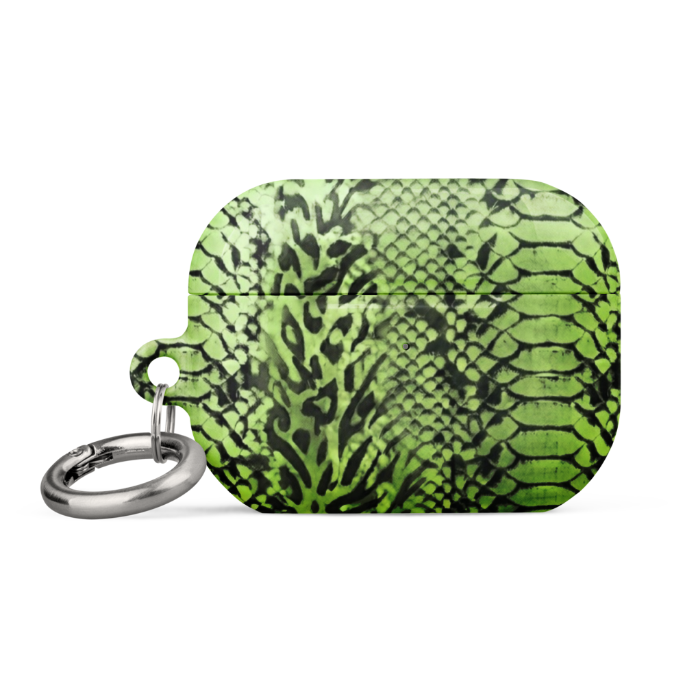 Green Snake Skin & Leopard Print Case for AirPods®
