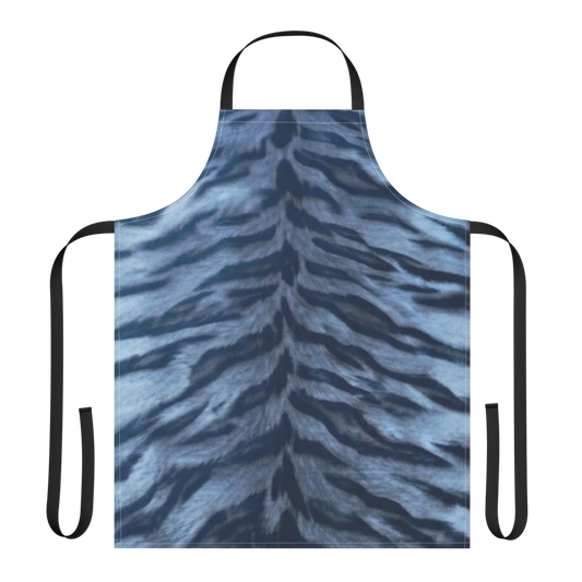 Blue Tiger Print Strap Apron