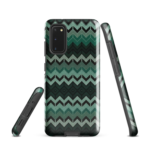 Green Chevron Tough Case for Samsung