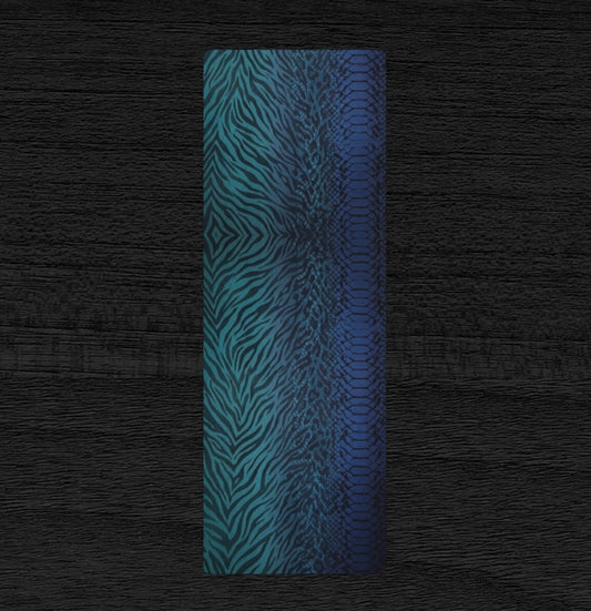 Teal & Blue Zebra Snake & Leopard Print Pilates Yoga Mat
