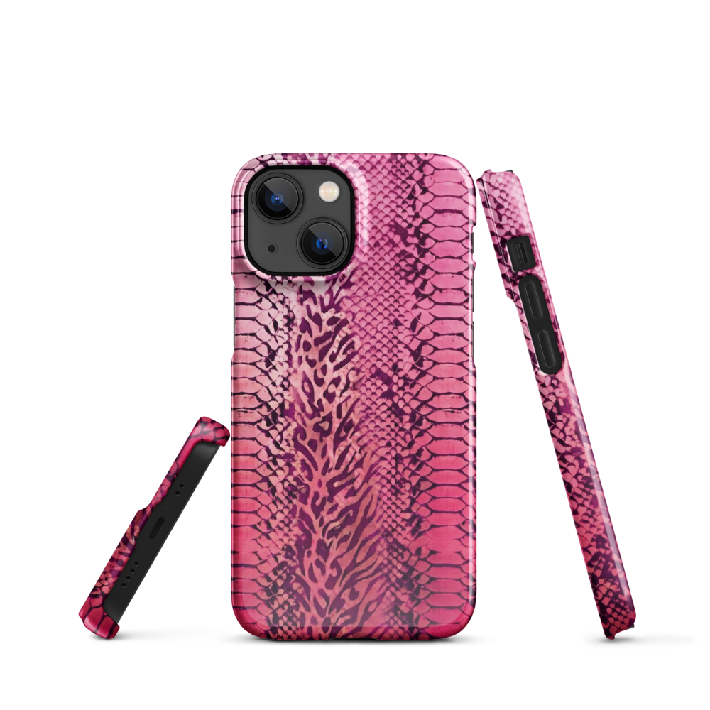 Hot Pink to Light Pink Zebra Print Snap Case for iPhone