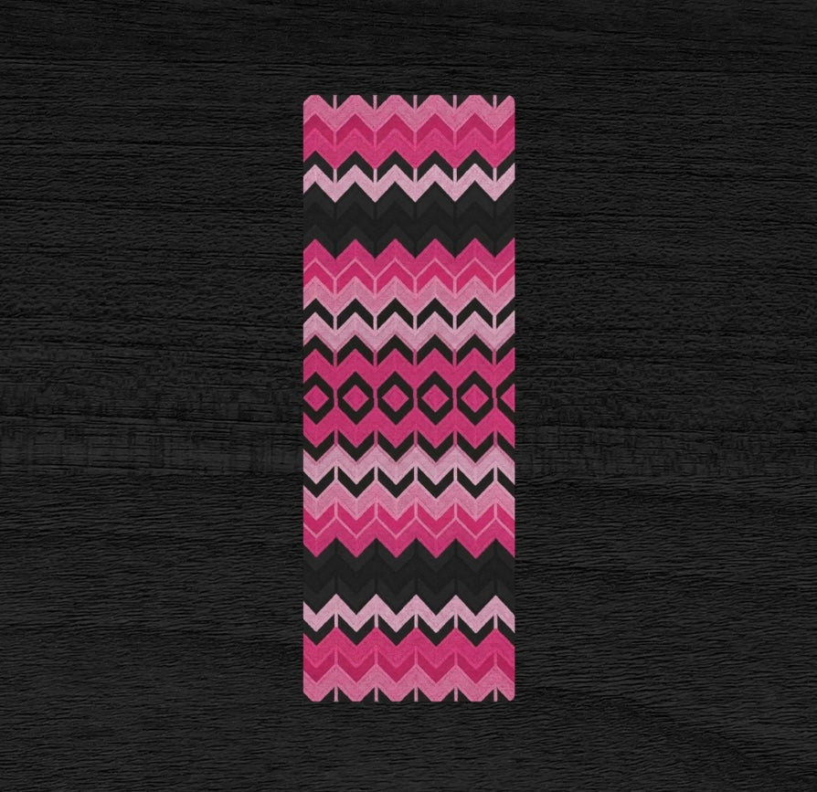 Pink & Black Chevron Print Pilates Yoga Mat