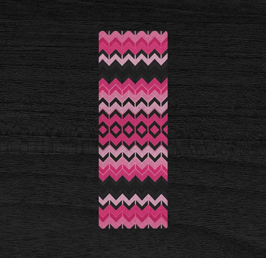 Pink & Black Chevron Print Pilates Yoga Mat