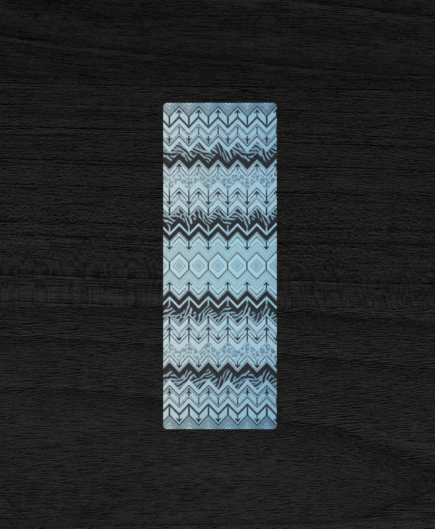 Blue Chevron Zebra & Leopard Print Pilates Yoga Mat