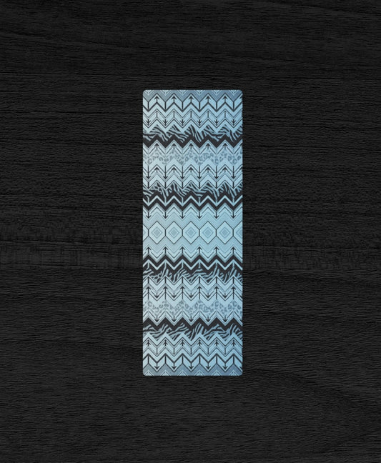 Blue Chevron Zebra & Leopard Print Pilates Yoga Mat