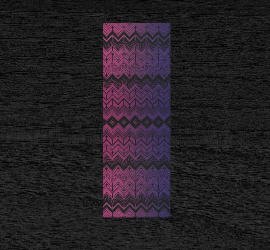 Purple & Pink Chevron Pattern Pilates Yoga Mat